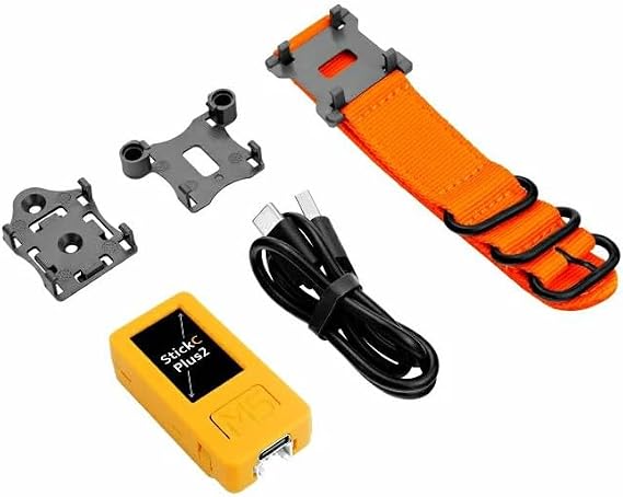 M5Stack M5StickC PLUS2 ESP32 Mini IoT Development Kit Includes Clock & Wall Hanging Accessories, Yellow
