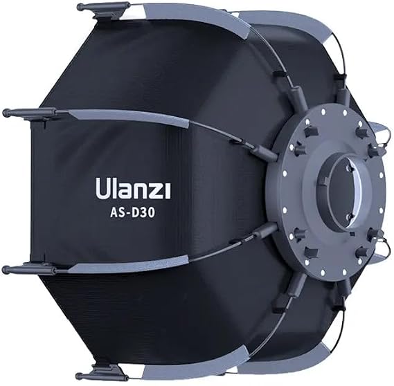 Ulanzi AS-D30 30cm Mini Bowens Montajlı ve Izgaralı Sekizgen Softbox