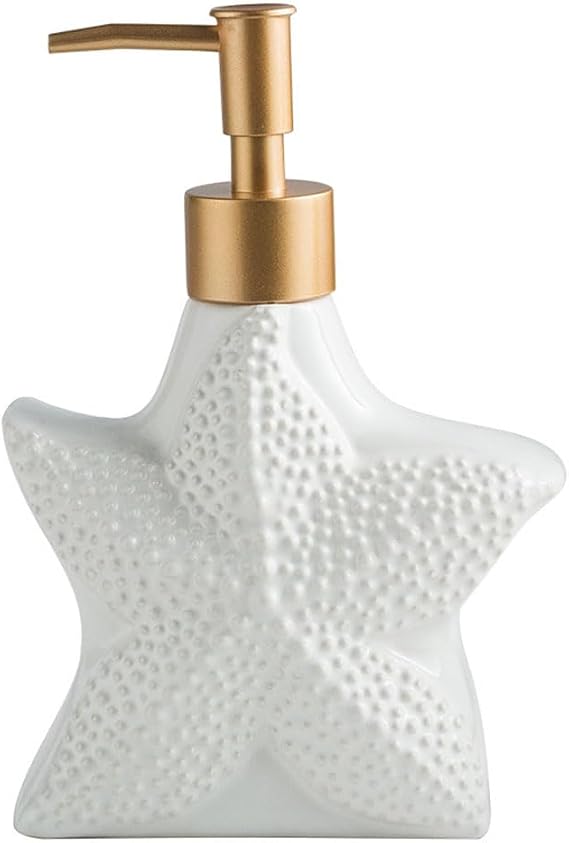 Ceramic Liquid Soap Dispenser with Pump,Pump Bottle Dispenser, Refillable Hand Wash Liquid Lotion Jar Dispenser for Bathroom, Countertop, Kitchen (C)