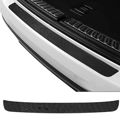 1PC Rear Bumper Protector for Chevrolet Silverado 3500 2025 Carbon Fibre Anti-Scratch Boot Sill Guard Strip Durable Tailgate Edge Protection Cover,104 * 9cm