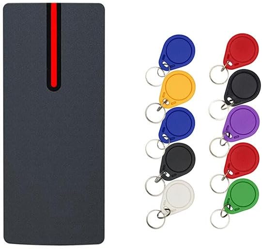 No Relay Proximity Card Reader Wiegand 26/34 Bit Output Door Access Control 13.56Mhz Card Reader Waterproof IP68 with 10 Color Key (UP002MF-10Keys)