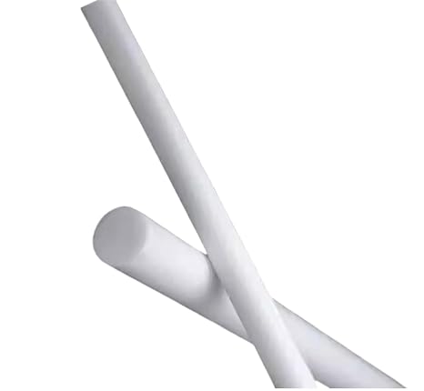 PTFE Solid Round Rod, PTFE Round Solid Rod For Electronics Mechanical Engineering 500mm 25-30mm Diameter White(25mm)