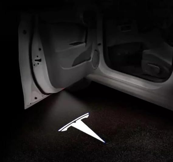 Tesla Juniper ve Model Y ile Uyumlu Araç Kapısı HD LED Projektör Işığı (Logo) - Yüksek Çözünürlük