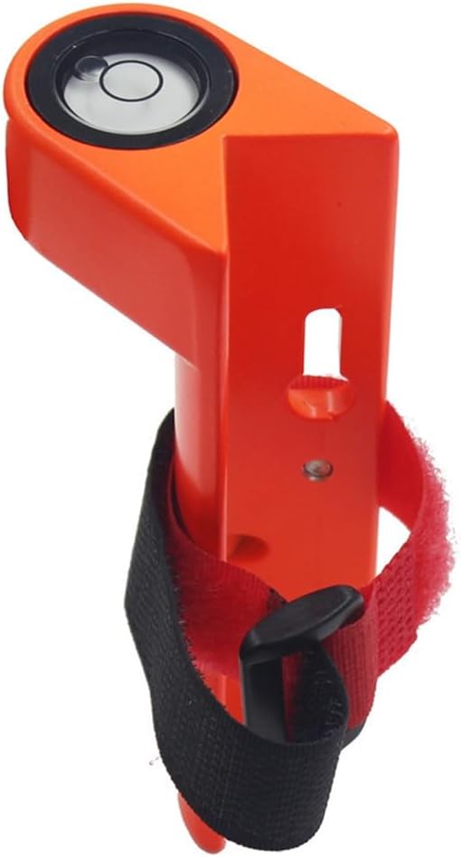 1 PCS Adjustable Grade Rod Level Special Horizontal Bubble Orange Aluminum for Tower Ruler, Right Angle 90 Degree Level