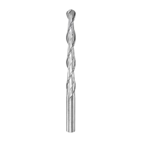 sourcing map Ball Nose End Mill 6mm Diameter 52mm Cutting L 6mm Shank H