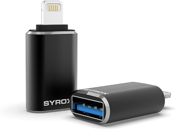 Syrox DT25UL Lightning - USB 3.0 OTG Dönüştürücü - Siyah