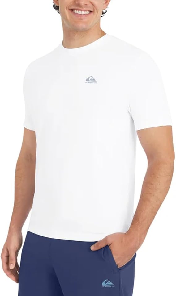 Quiksilver Men's Swimwear Regular Fit UPF 50 Short Sleeve Sun Tee Rash Guard Shirt (Pack of 1)