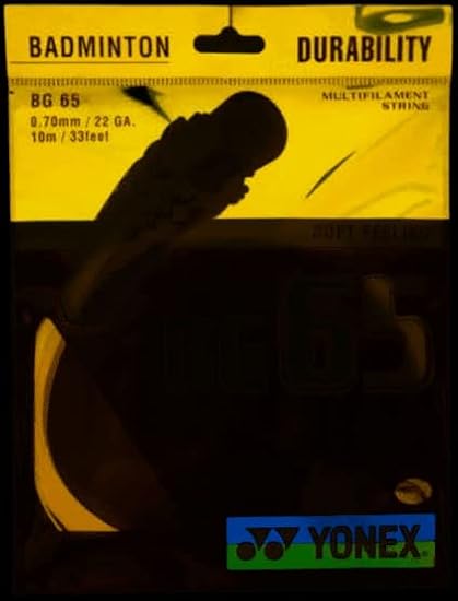Yonex BG65 Titanium Badminton String, Hard Hitting, Sharp Feel, 0.70mm, 10 mtrs length