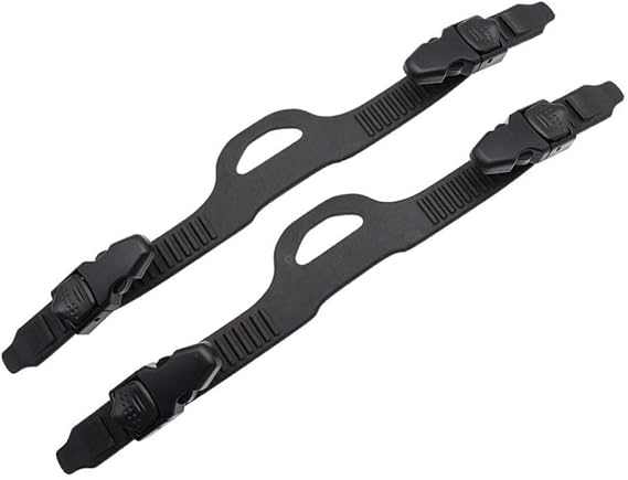 Rubber Fin Straps Adjustable Flipper Bands for Scuba Diving Snorkeling Swimming Dive Gear Replacement Heel Straps Accessories Black(S/M)