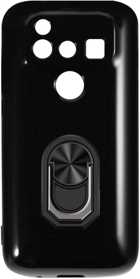 Case and Ring Holder for Unihertz Jelly Max - Black+Black