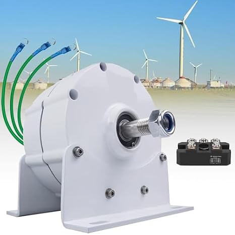 Kit rüzgar türbini jeneratörü, şarj kontrolörü, dikey elektrik üreten ekipman, kalıcı mıknatıs jeneratörü geliştirilmiş 10.000 W - AC / DC alternatör motoru 12 V/24 V