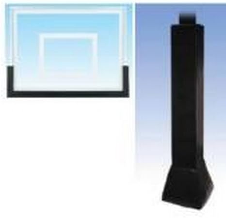最初チームバスケットボールパディングパッケージwith 72 in Backboardパッドとポールとガセットパディングの6 in x 8 inクランク調整極カラー:ブラック