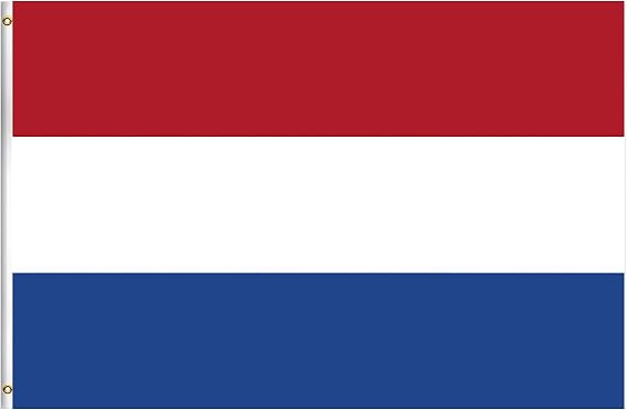 Netherlands Flag 5ft x 3ft for World Cup 2026, Large Netherlands Flag with Metal Eyelets, Polyester Supporter Flag for World Cup Football Bar Club Garden Street Indoor Outdoor Party Decorations