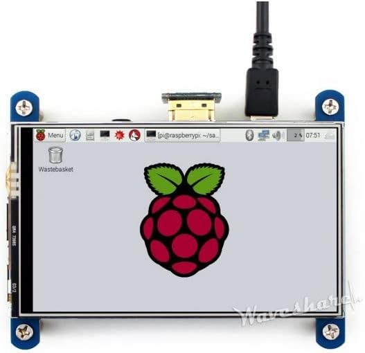 WaveShare 4 Inch HDMI Rezistif Dokunmatik IPS LCD Ekran - 800×480