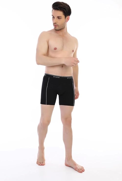 Çift Kaplan 855 Biyeli Elastan Boxer Boxer Şort Erkek