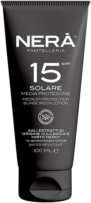 NERA SPF 15 Sunscreen Body Lotion – UVA & UVB Protection, Lightweight, Water-Resistant, Hydrating Formula with Black Myrtle & Volcanic Stone Extracts, Antioxidant-Rich & Dermatologically Tested, 100ml