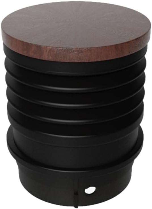 Silicone Bellow and Aluminum Lid for Coffee Grinder, Single Dose Upgrade Kit with Wooden Top, Retention Reduction Tool Compatible with For Baratza For Encore(Wooden cover)