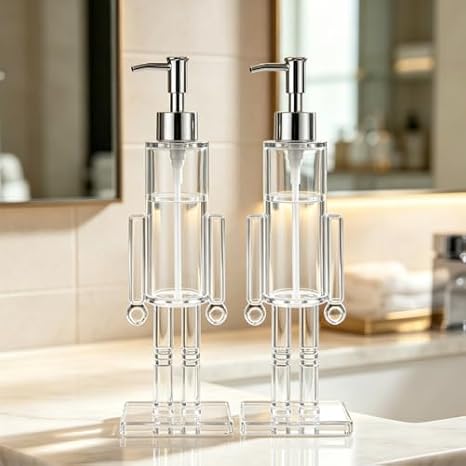 Nutcracker Soap Dispenser, 2X100ML Acrylic Christmas Soap Dispenser
