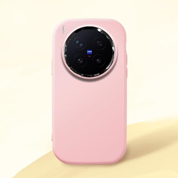Vivo X300 Pro ile Uyumlu Pembe Silikon Telefon Kılıfı Şık Baskı Desenli, Kamera Korumalı Darbeye Dayanıklı Kılıf