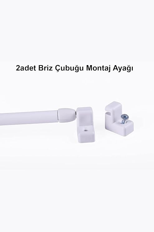 Briz Perde Çubuk Montaj Başlık Ayağı