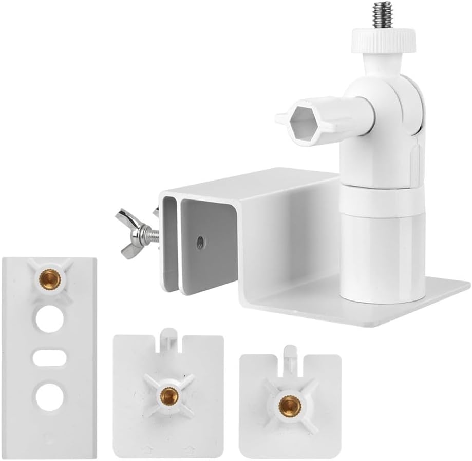 Universally Gutter Mount for Ring for Arlo for EufyCam Solar Panel Security Camera Holder, ABS Long-lasting, Outdoor Weatherproof, Easy Installation, 8.6  7.2  6cm Compact DesignWhite