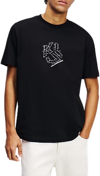 Karl Lagerfeld Jeans Herren Regular Curved Hem Shibori T-Shirt