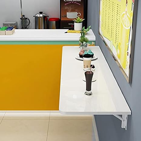 Wall Mounted Folding Computer DeskSpaceSaving FoldDown Desk for Home Office & KitchenCompact Breakfast Bar Table for AFQVll Spaces