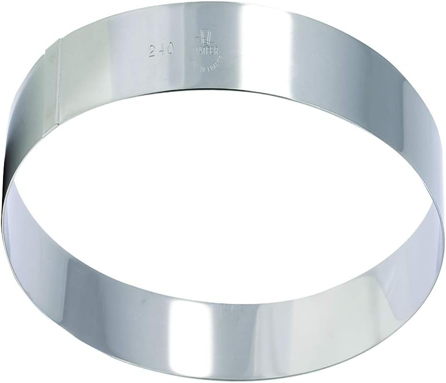Matfer Bourgeat 371208 Flan Ring, Silver