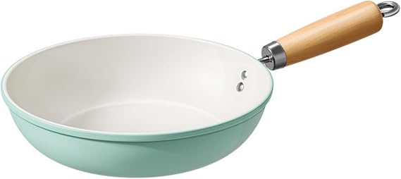 Foke Ceramic, Frying Pan, Household Non-stick Pan, Flat Bottom Frying Pan, Versatile Stove, Frying Pan, Multi-functional Pan, All-in-One Frying Pan, Wok, Non-Stick Pan, Green Pan, Ceramic Frying Pan