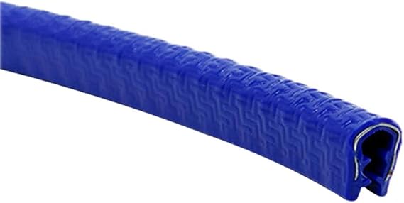 U-Channel Edge Panelling, U Rubber Sealing Strip, 16.4FT with Metal Fit Gap Flexible Easy to Instal and Cut for Car Doors,Glass Steel Plates,Height x Width,Blue,15mm x 8mm (Color : Blu, Size : 10mm