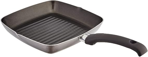 Judge Everyday 24cm Griddle Pan, Stay Cool Handle, Aluminium, Dishwasher Safe, Not Suitable for Induction Hobs, Compatible with All Other Hobs