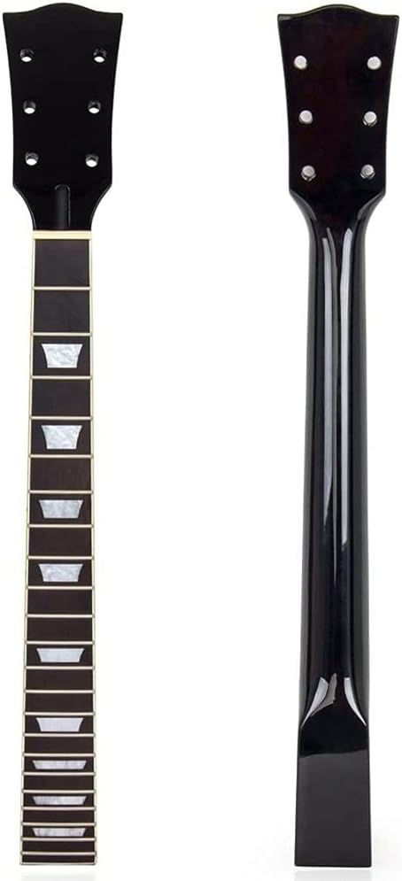 DIY Electric Guitar Neck, 22 Fret Maple Electric Guitar Stem Neck Rosewood Fretboard for Gibson Les Paul LP Harp