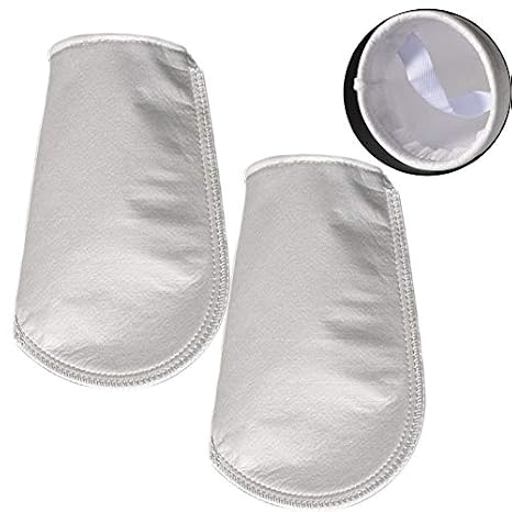 4 Inch Ring Polypropylene Felt Filter Bag 50 Micron 4" x 9" Liquid Aquarium Filter Socks Size 3 - Pack of 2 (4" x 9", 50 Micron)