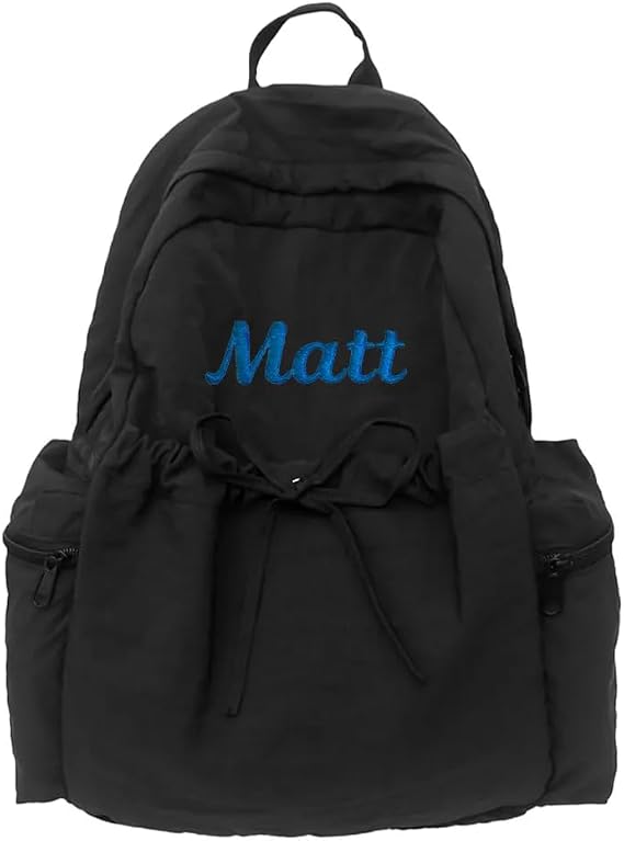 Custom Toddler Backpack With Name, Monogrammed Kids Backpack, Children's School Bag for Girls Boys, Preschool Back to School Gift (Black)