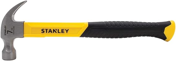 Stanley Tools STHT51346 7オンス Curve Claw ファイバーグラスハンマー イエローブラック