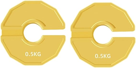 2PCS Gym Micro-Type Plates Dumbbell Fractional Weight Plate Rubber Fractional Weight Plates Plates Add-on Aperture 35mm 0.5KG