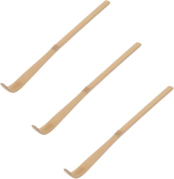 3Pcs Matcha Scoop Bamboo, Bamboo Matcha Scoop Japanese Chashaku Hooked Green Tea Spoon 18cm Tea Ceremony Utensils for Tea Lover, Tea Scoops, Coffee, Tea and Espresso