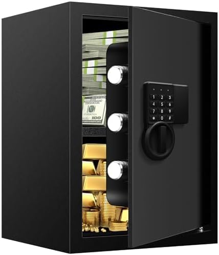 70L Fireproof Safe, LED Sensor, Keypad, Steel Box