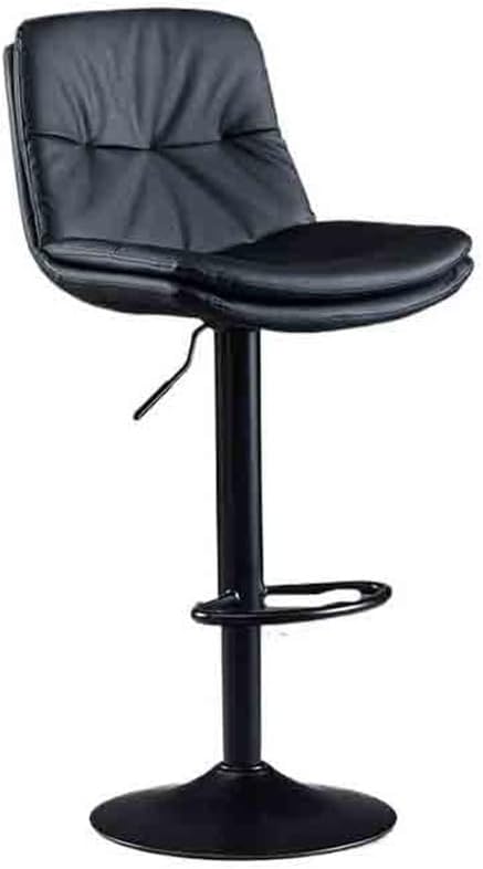 Bar Chair Stools Lift Barstool 60-80cm Modern Simple Bar Stool Front Desk Backrest Chair Light Luxury High Stool Household Chair Bar Stools(Black)
