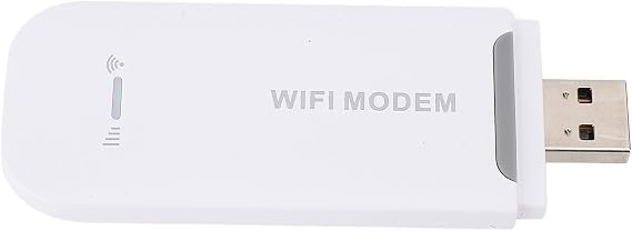 4G LTE WiFi Modem Portable Hotspot Wireless Router for High Speed 8 Connected Devices, Secure Encryption for Travel Material: ABSIP 192.168.100.1 (White)