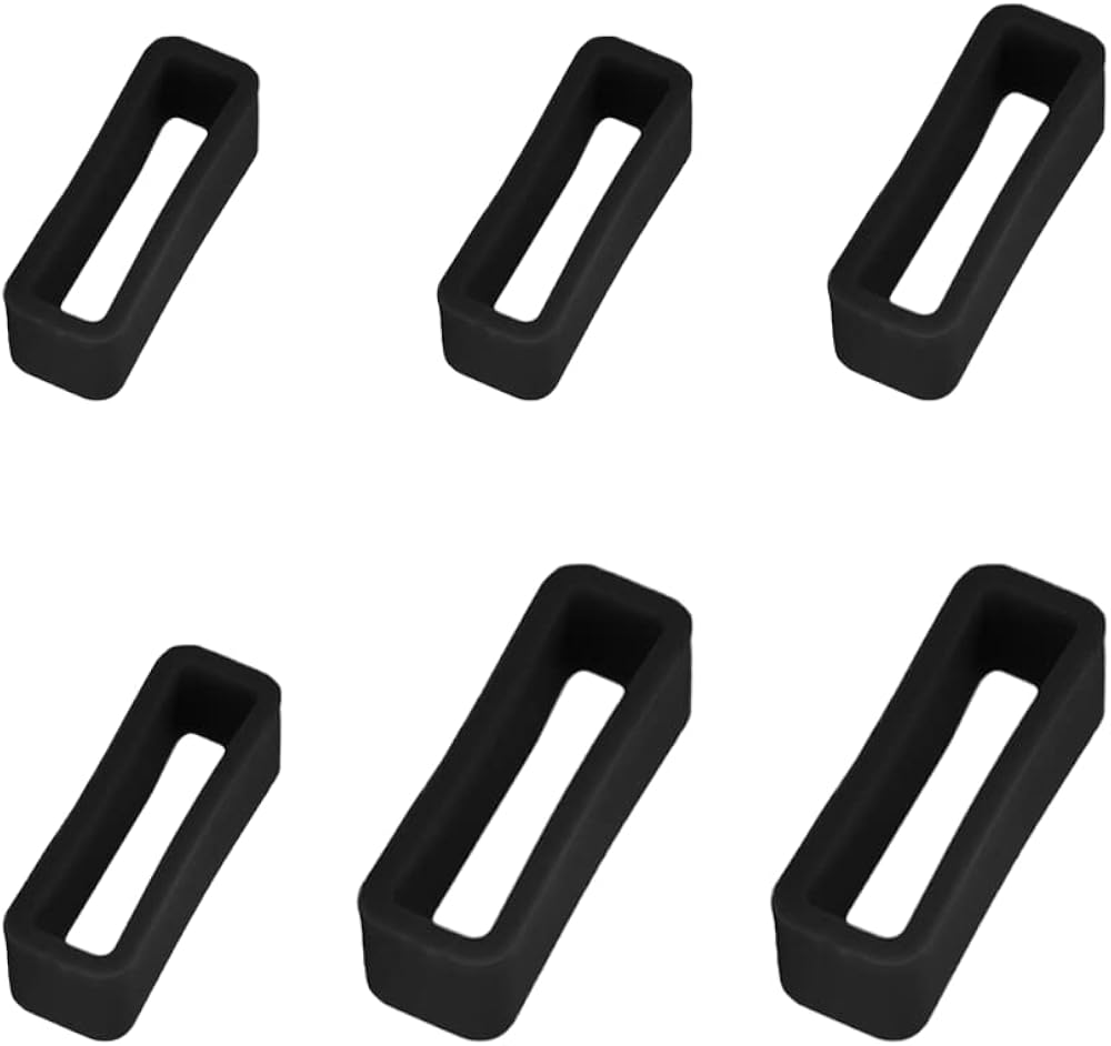 Silicone Watch Strap Loop Rubber Unisex Watch Strap Loop Black Replacement Watch Strap Loop Holder Silicone for Inner Diameter Watch Strap