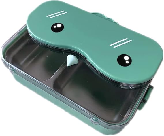 Cute Cartoon Stainless Steel Insulated Lunch Box Square Student Partitioned Container Fast Food Plate With Ice Pack Compartment With Bag Accessories Yumbox For Kids Adult Lunch Boy Omiebox