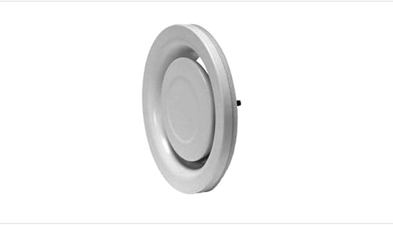 Extractor valve, plate valve, including mounting frame, white, DN 100/125/160/200/250 mm (DN 125 mm).