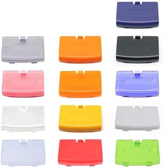 バッテリーパック バックドアカバー 蓋ケース Gameboy Advance GBA コンソールアクセサリー交換用 クリアピンク