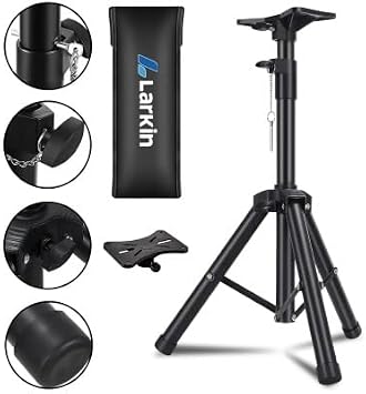 Larkin HS20 Profesyonel Hoparlör Standı - Taşıma Çantalı Ağır Hizmet Çelik Tripod Kabin Sehpası, Çiftli Stüdyo & Sahne Kolon Ayağı, Güvenlik Kilitli