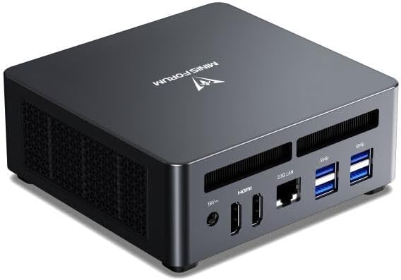 MINIS FORUM Venus UM790 Pro Mini PC AMD Ryzen 9 7940HS up to 5.2GHz with AMD Radeon 780M 4X USB3.2 2X USB4 2X HDMI 2.1 2X PCIe4.0Wi-Fi 6E/BT5.3 RJ45 2.5G (Not RAM/SSD)