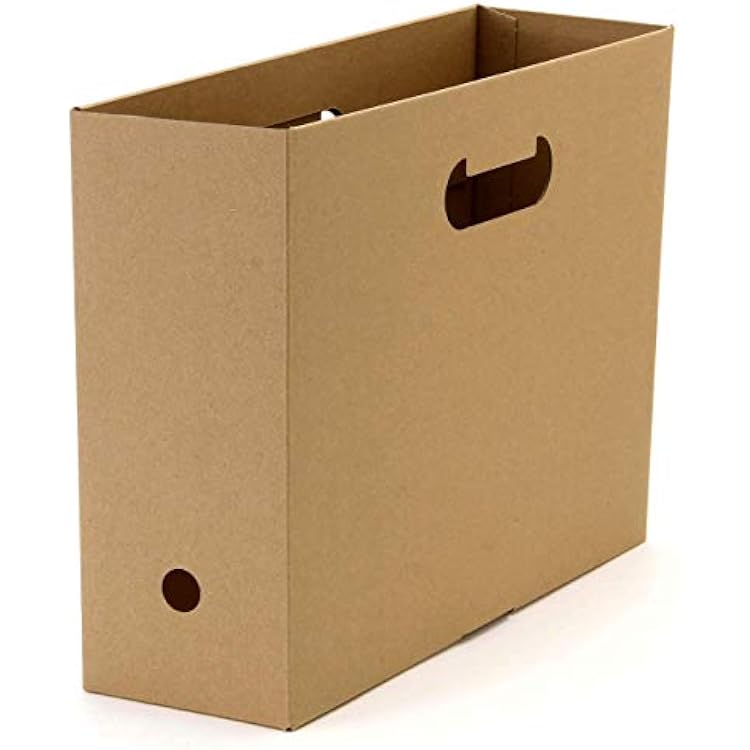 Muji 02081355 One-Touch Assembled Cardboard File Box, Set of 5, for A4