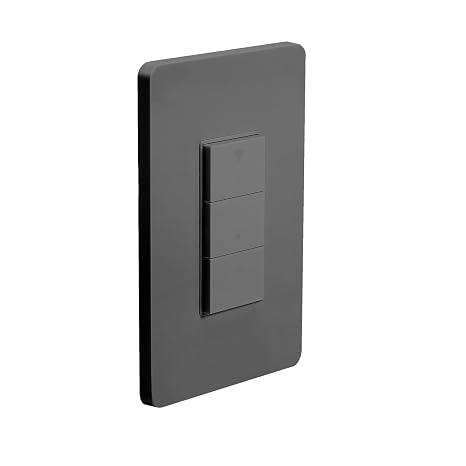 Zigbee 3.0 Smart Light Switch, 3 Gang, Mesh Router Repeater, Hub Required (3-Way) Matte Black