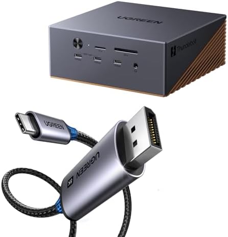 UGREEN Maxidok 17-in-1 Thunderbolt 5 Dock & USB-C to DP Cable, 8K@60Hz