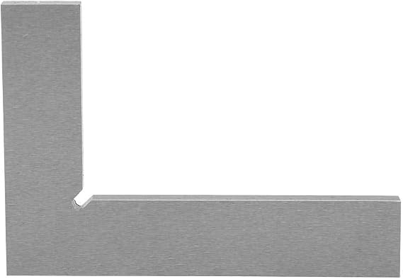 Hilitand Stainless Steel Right Angle Ruler, High Accuracy 2 Straight Edges 90 Degree Ruler, Measuring Tools for Flat Edge and Square Measurement(100 x 70mm)